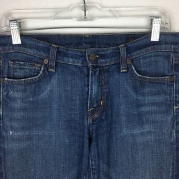 Citizens of Humanity Blue Denim  Kelly Stretch Low Waist Y2K  Crop 28 - Picture 3 of 10